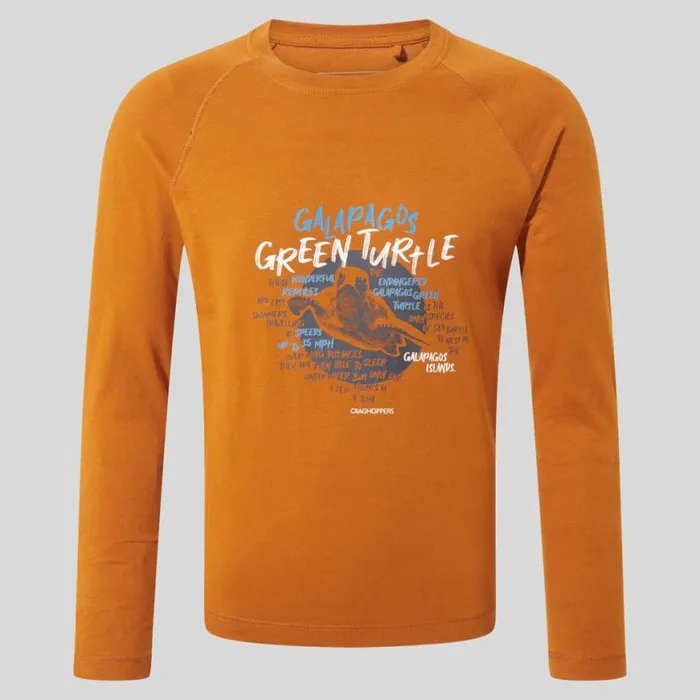 Kids Long Sleeve Craghoppers PumpkinSpice Turtle