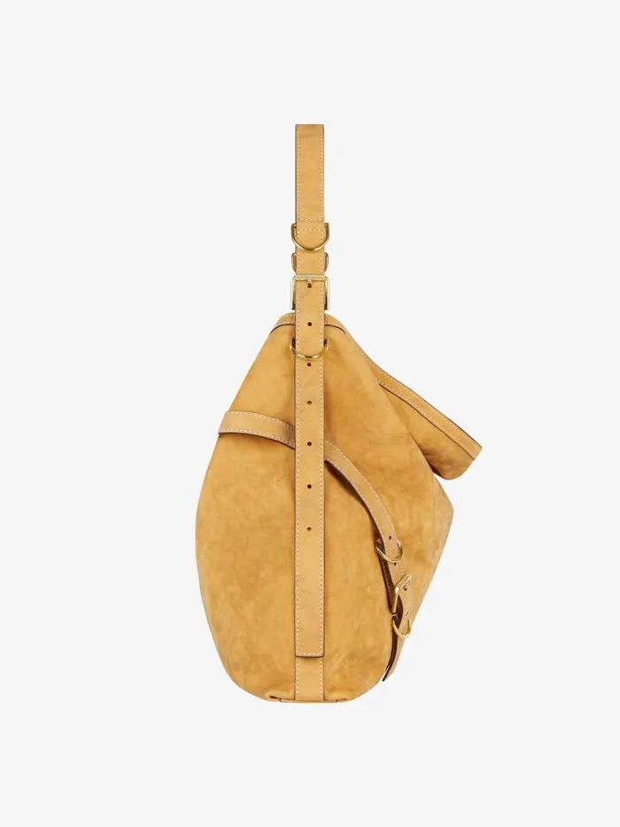 Large Voyou Bag In Nubuck Beige Camel Men Givenchy Crossbody Bags