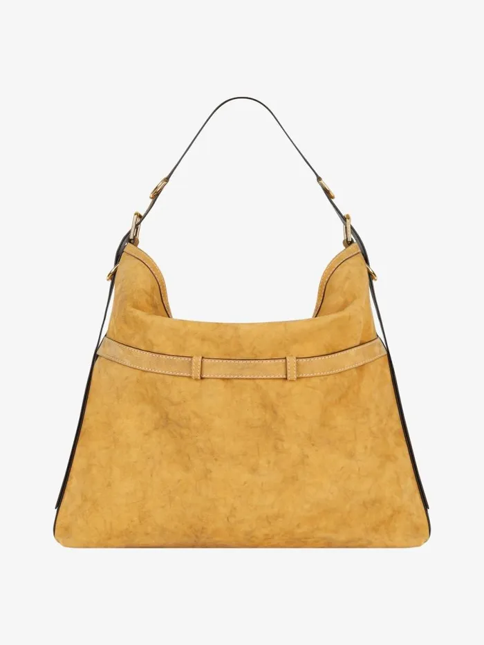Large Voyou Bag In Nubuck Beige Camel Men Givenchy Crossbody Bags