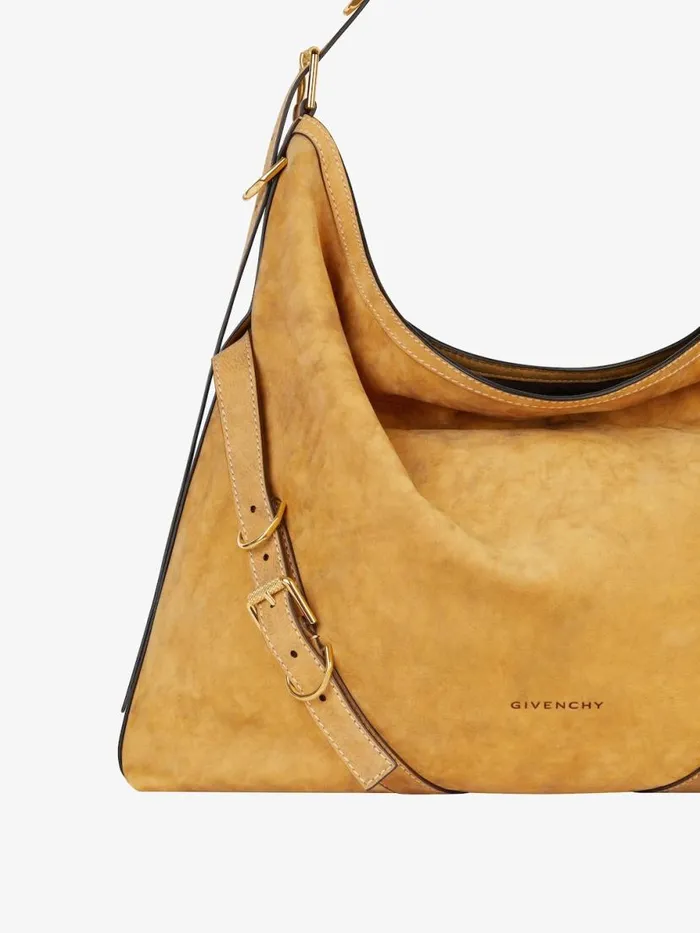 Large Voyou Bag In Nubuck Beige Camel Men Givenchy Crossbody Bags