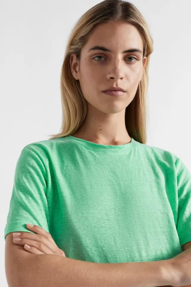 Linen Woman Seed Heritage Core Linen Relaxed Tee Key Lime