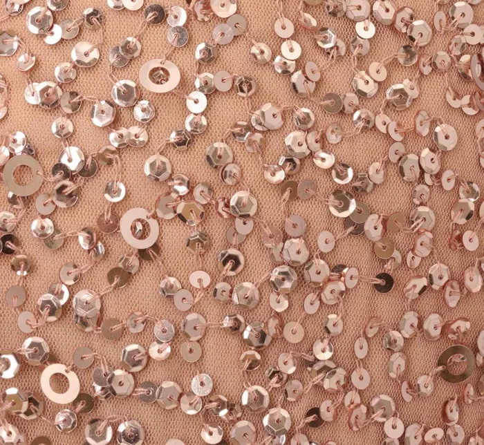 Long Dresses Womens Adrianna Papell Scoop Back Sequin Gown In Rose Gold