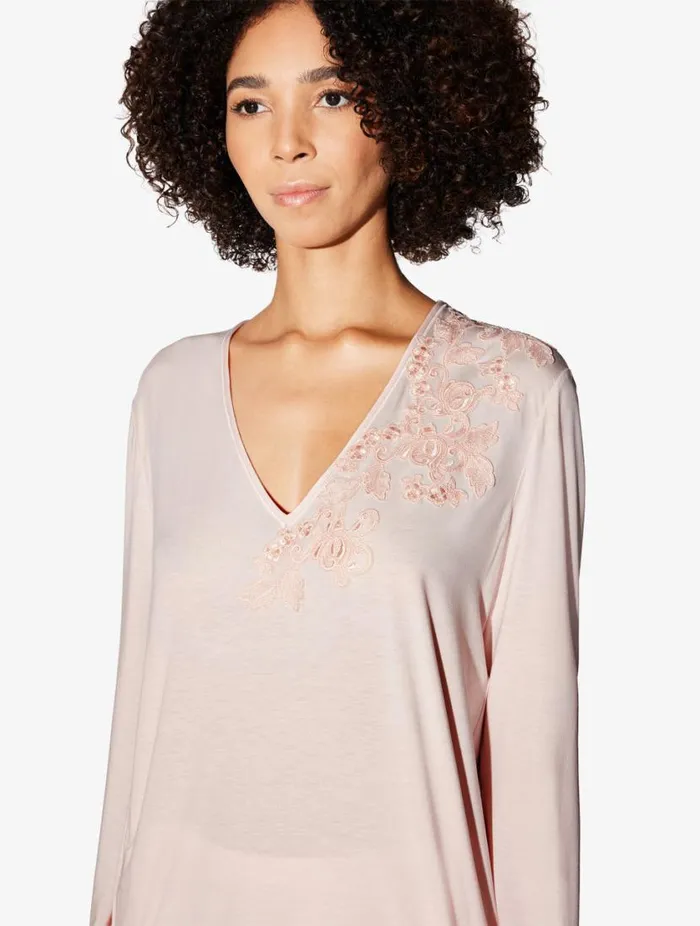 Longsleeved Top In Pink Modal Sleepwear La Perla Camisoles