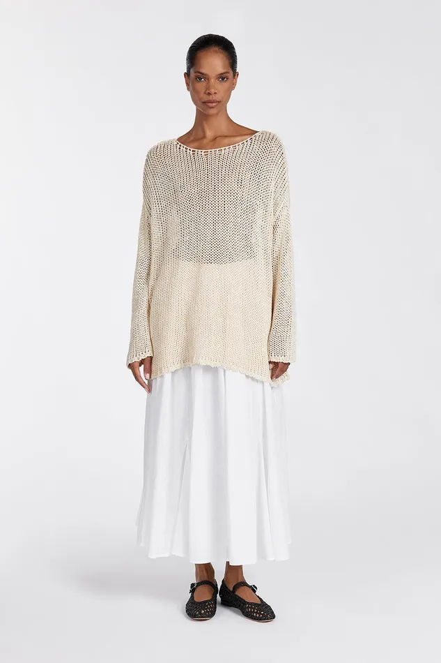 LOU NATURAL MARLE OPEN WEAVE JUMPER Women DISSH Long Sleeved