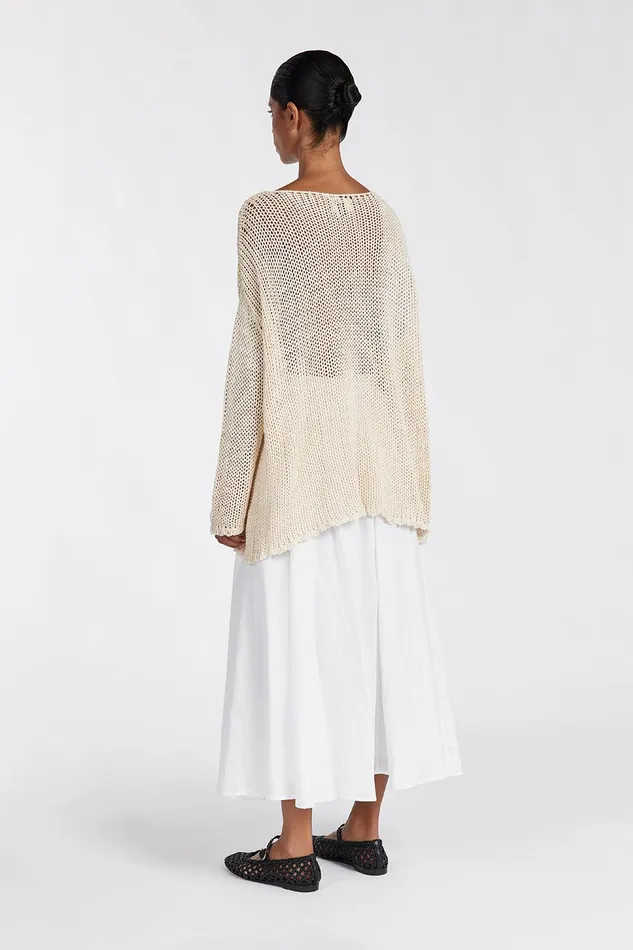 LOU NATURAL MARLE OPEN WEAVE JUMPER Women DISSH Long Sleeved