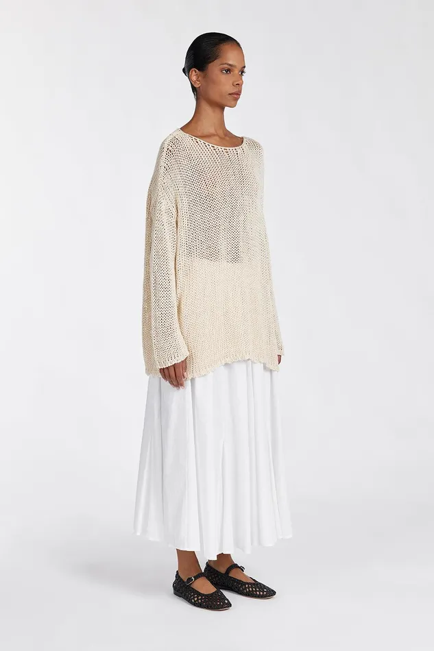 LOU NATURAL MARLE OPEN WEAVE JUMPER Women DISSH Long Sleeved