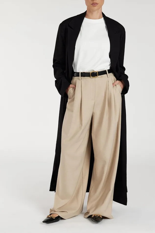 LOUIE NATURAL WIDE LEG PANT Women DISSH Pants