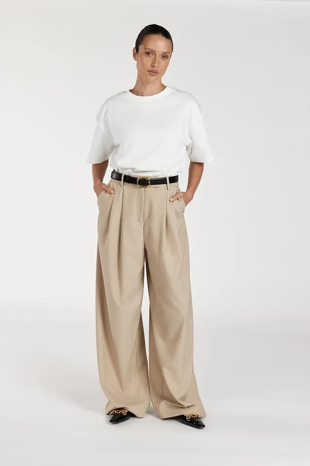 LOUIE NATURAL WIDE LEG PANT Women DISSH Pants