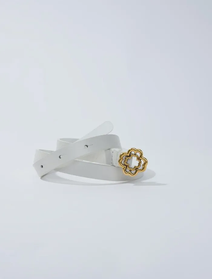 Maje Belts Womens Clover Belt Ecru