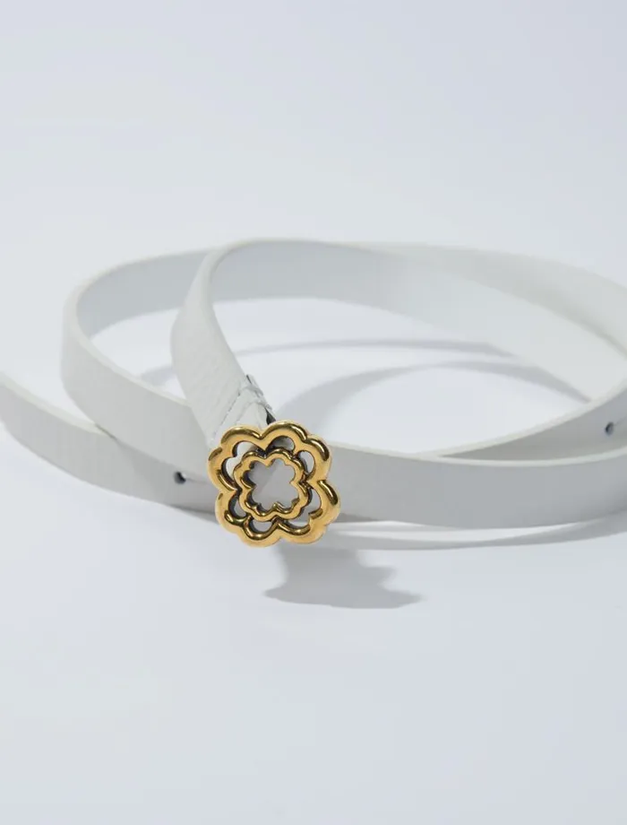 Maje Belts Womens Clover Belt Ecru