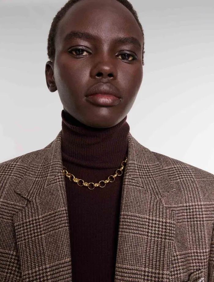 Maje Blazers and Jackets Womens Suit Jacket Brown Checks
