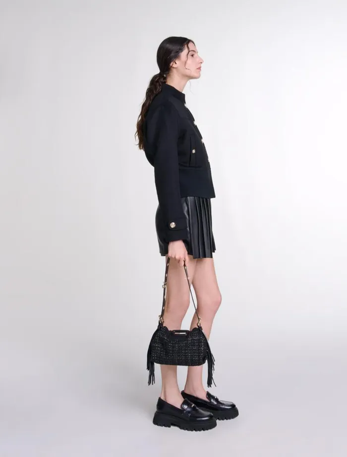 Maje Blazers and Jackets Womens Wool Jacket Black