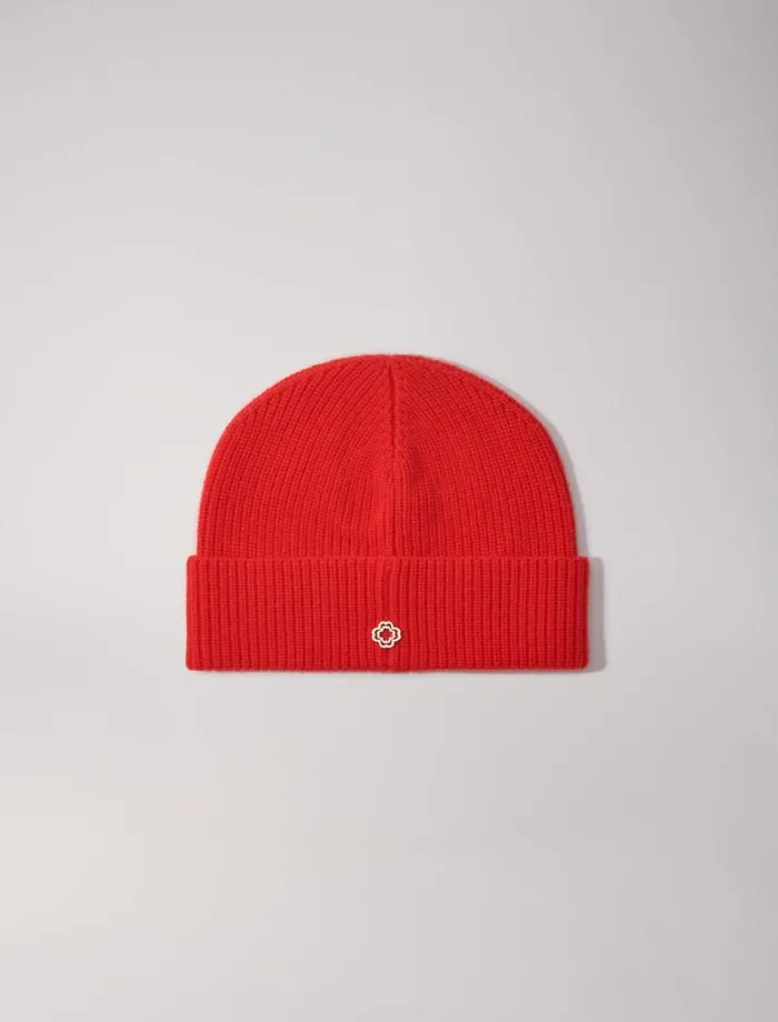 Maje Hats Womens Wool And Cashmere Hat Red
