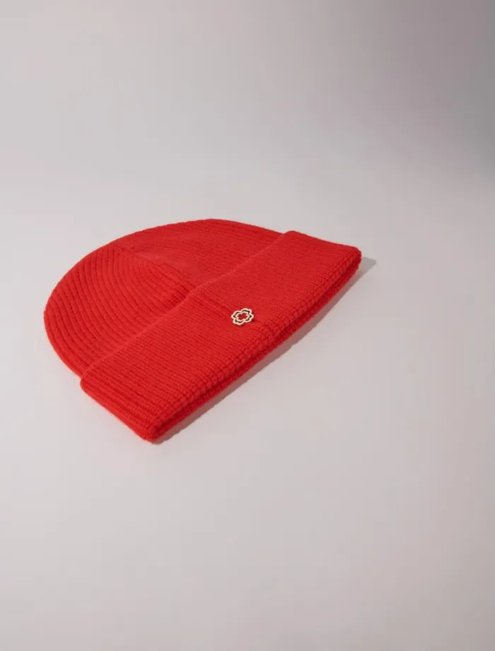Maje Hats Womens Wool And Cashmere Hat Red