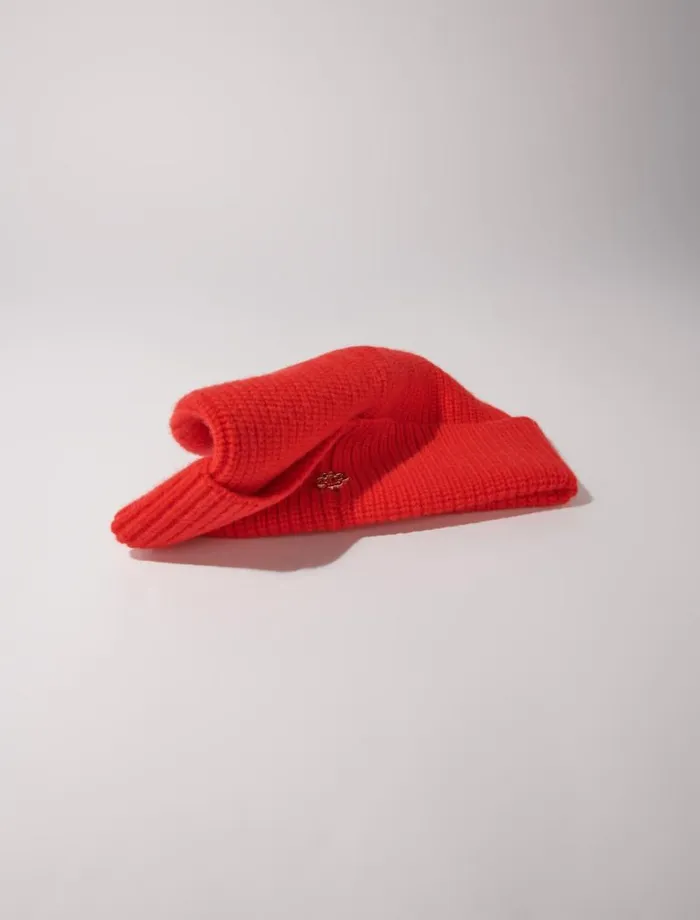 Maje Hats Womens Wool And Cashmere Hat Red