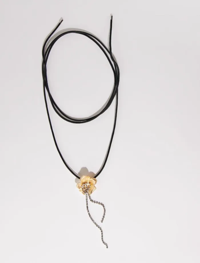 Maje Jewelry Womens Flower Necklace Gold