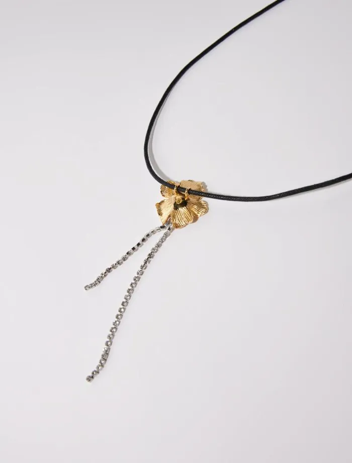 Maje Jewelry Womens Flower Necklace Gold