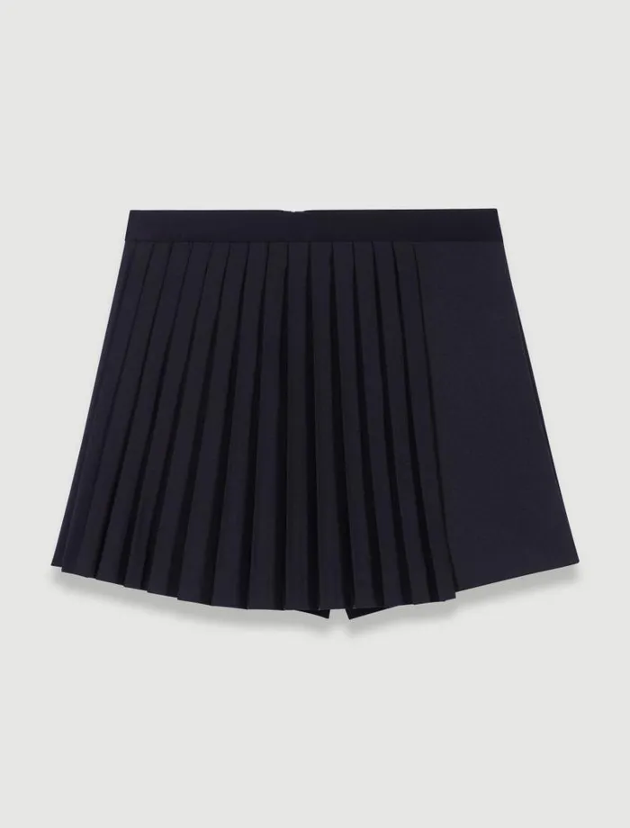 Maje Skirts and Shorts Womens Straightfit Pleated Shorts Black