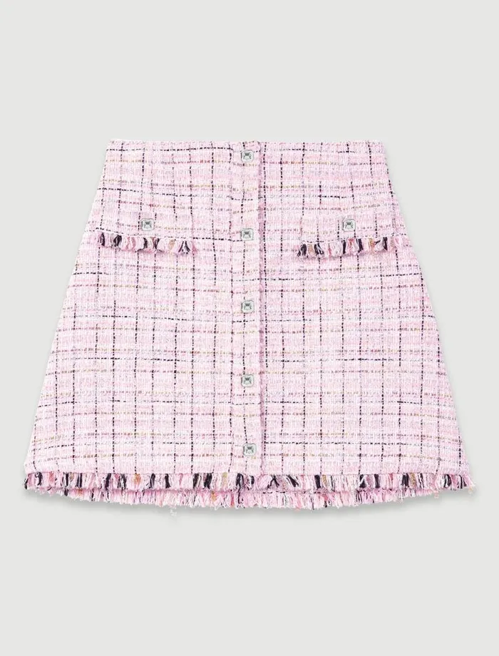 Maje Skirts and Shorts Womens Tweed Skirt Pink