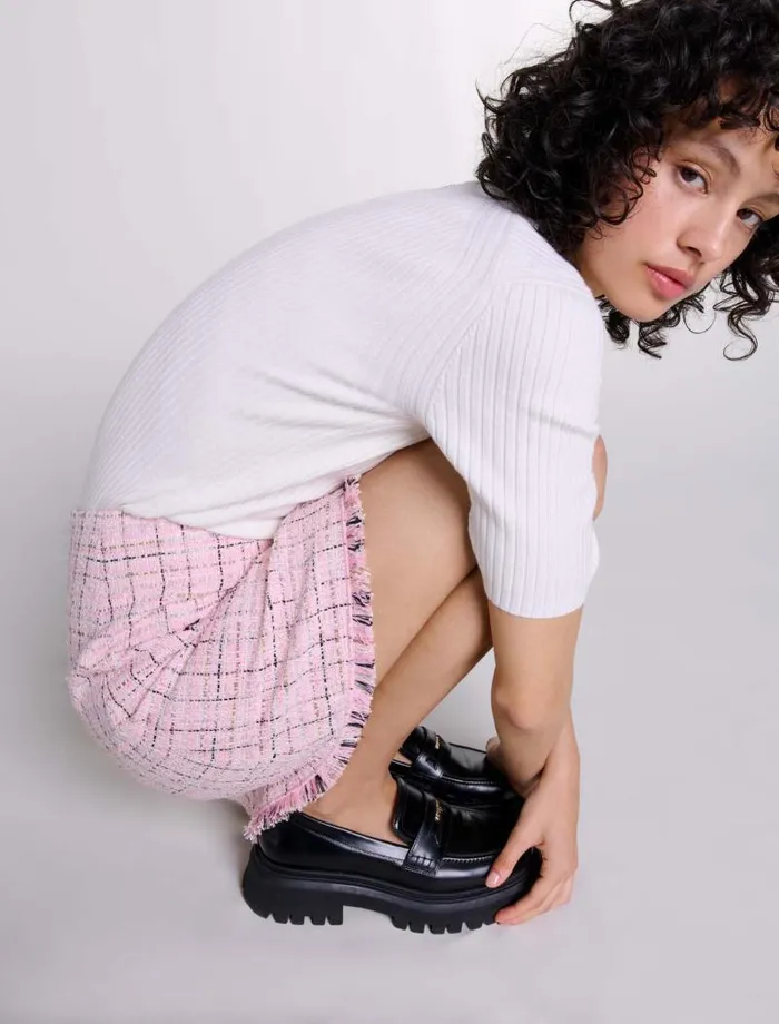 Maje Skirts and Shorts Womens Tweed Skirt Pink