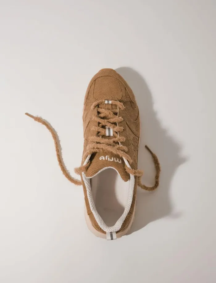 Maje Sneakers Womens Corduroy M Trainers Beige