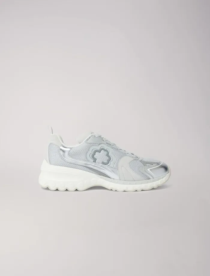 Maje Sneakers Womens M Sneakers Silver