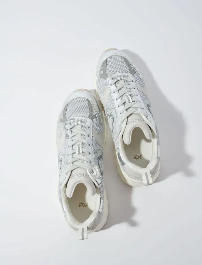 Maje Sneakers Womens M Sneakers Silver