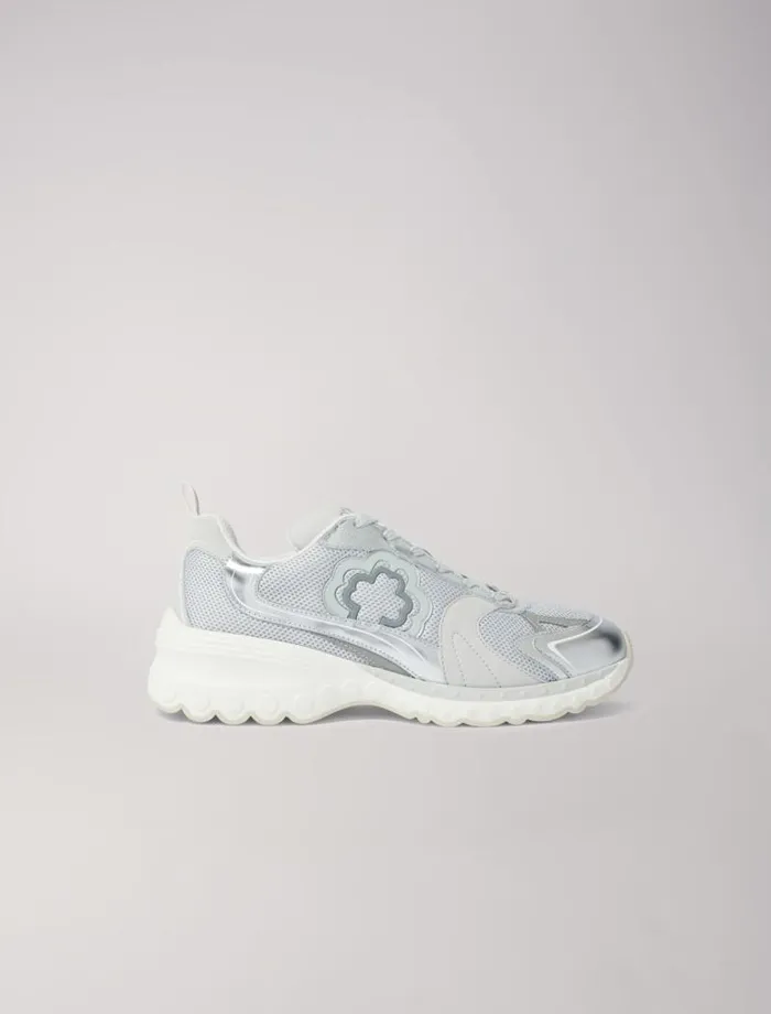 Maje Sneakers Womens M Sneakers Silver