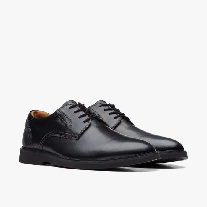 Malwood Lace Black Leather Men Clarks Dress Shoes