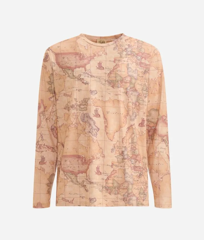 Man Knitwears Shirts and TShirts Alviero Martini LongSleeved TShirt Geo Classic