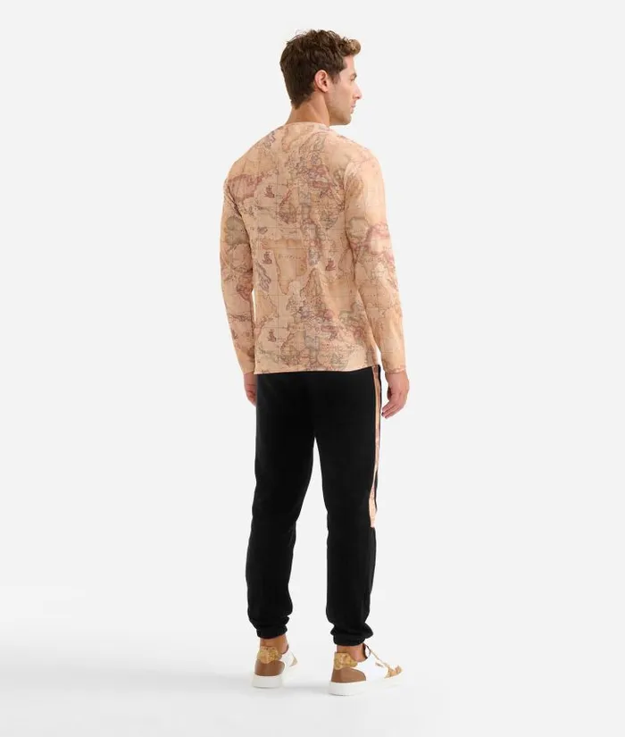 Man Knitwears Shirts and TShirts Alviero Martini LongSleeved TShirt Geo Classic