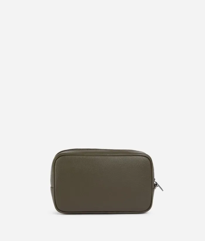 Man Pouches and Toiletry Bags Alviero Martini Beta Leather Carryall Case Military Green