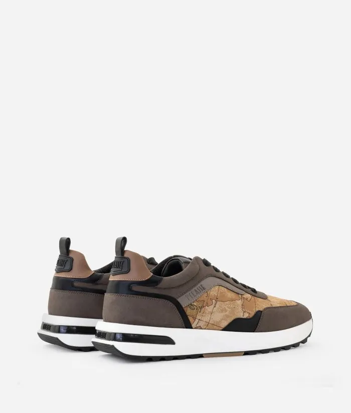 Man Sneakers and Ankle Boots Alviero Martini Geo Road Cyprus Faux Suede Sneakers Natural