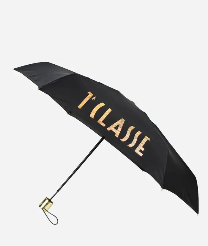 Man Umbrellas Alviero Martini 1 Classe Supermini Geo Logo Umbrella Black