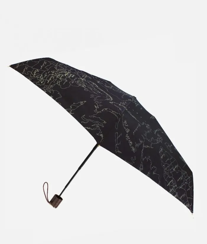 Man Umbrellas Alviero Martini Geo Supermini Umbrella With Case Black