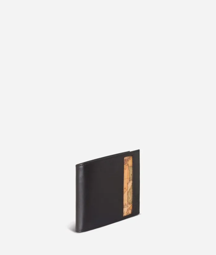 Man Wallets Alviero Martini Small Leather Wallet Geo Classic Fabric Trims
