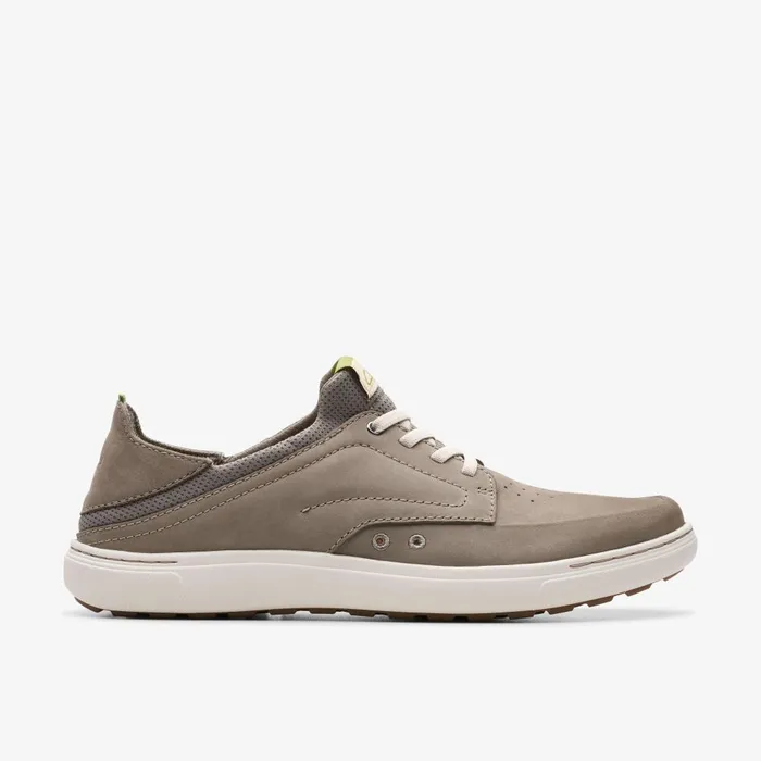 Mapstone Easy Dark Grey Nubuck Men Clarks Sneakers