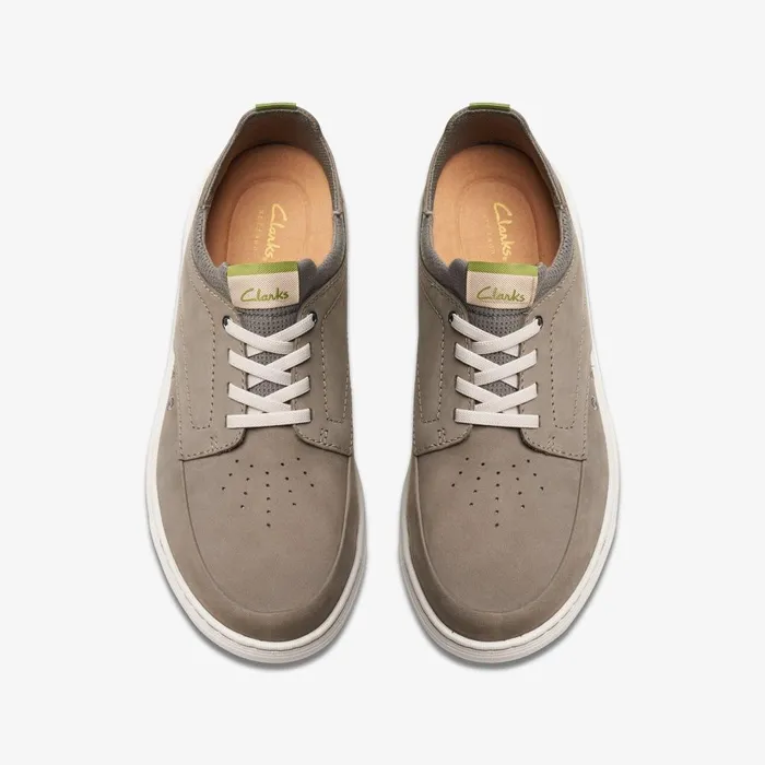 Mapstone Easy Dark Grey Nubuck Men Clarks Sneakers