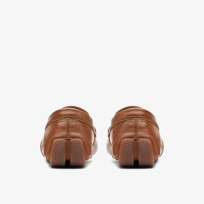 Markman Plain Tan Leather Men Clarks Casual Dress Shoes