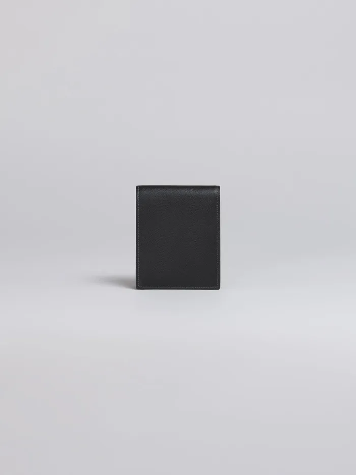 Marni And Blue Saffiano Leather Bifold Wallet Black Mens Wallets and Small Leather Goods Marni And Blue Saffiano Leather Bifold Wallet Black Mens Wallets and Small Leather Goods