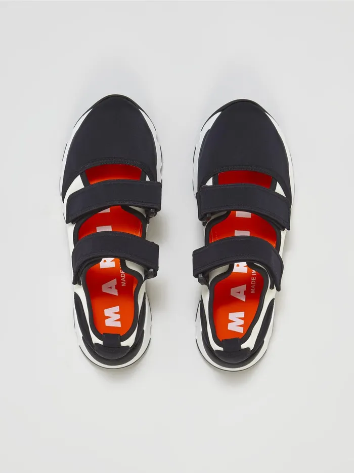 Marni And White Techno Fabric Sneakers Black Womens Sneakers Marni And White Techno Fabric Sneakers Black Womens Sneakers