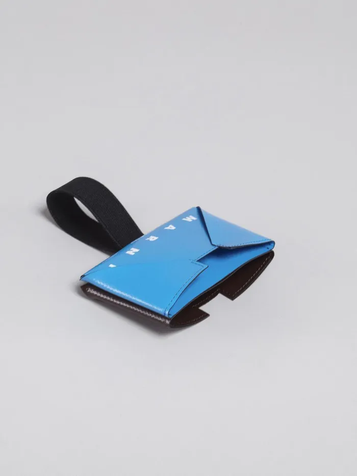 Marni Blue And Brown Credit Card Case Azure Mens Wallets and Small Leather Goods Marni Blue And Brown Credit Card Case Azure Mens Wallets and Small Leather Goods