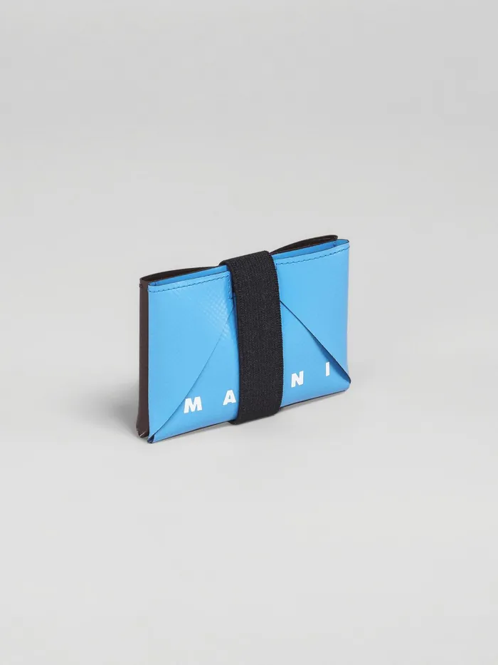 Marni Blue And Brown Credit Card Case Azure Mens Wallets and Small Leather Goods Marni Blue And Brown Credit Card Case Azure Mens Wallets and Small Leather Goods
