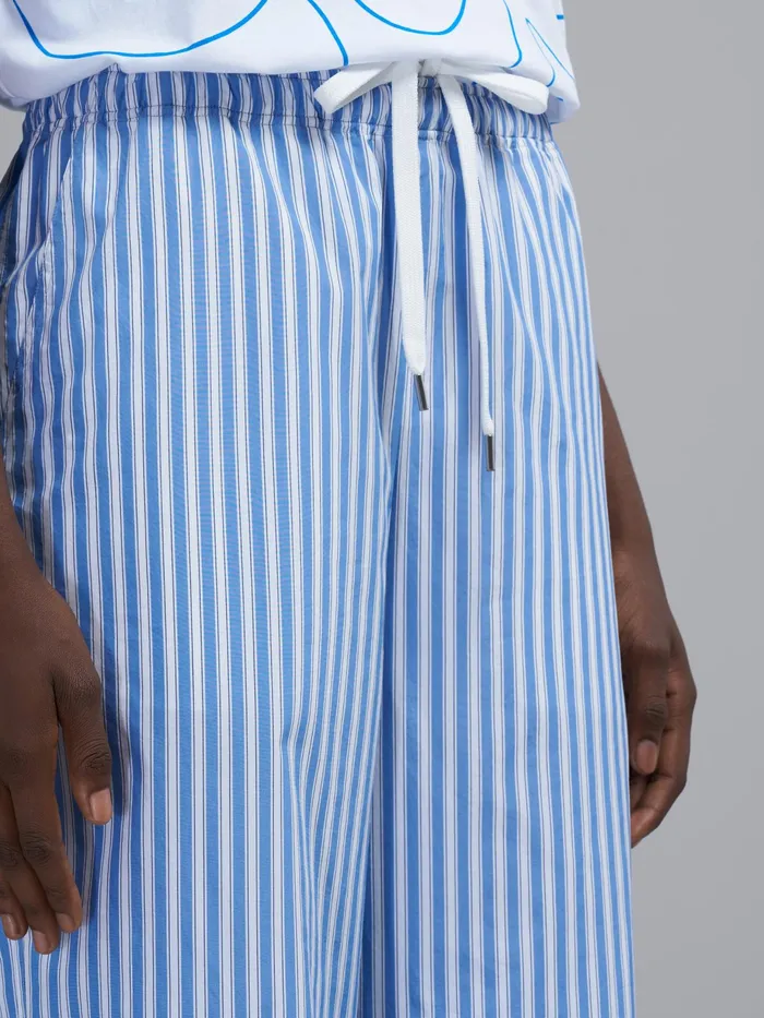 Marni Blue Dipdyed Poplin Trousers Iris Blue Womens Pants Marni Blue Dipdyed Poplin Trousers Iris Blue Womens Pants