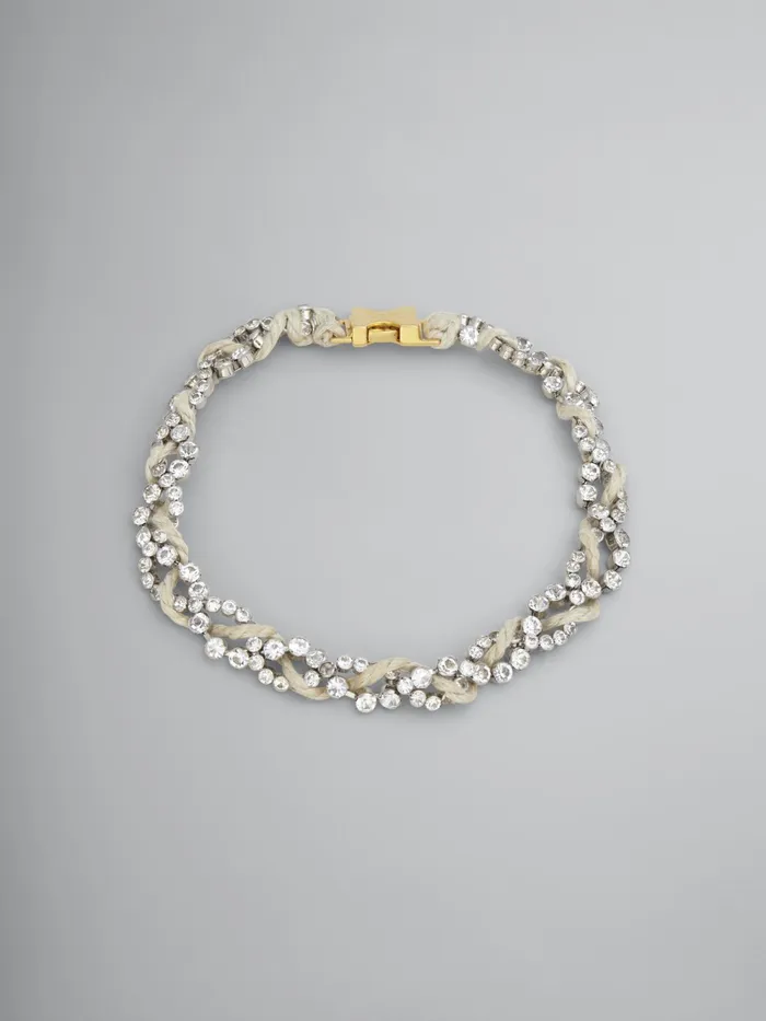 Marni Brass And Strass Found Treasures Necklace Crystal Rope Womens Necklaces