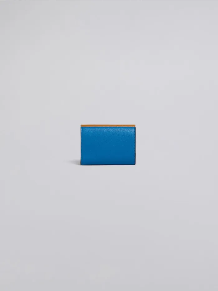 Marni Brown White And Blue Saffiano Leather Trifold Wallet Dijon Womens Wallets and Small Leather Goods Marni Brown White And Blue Saffiano Leather Trifold Wallet Dijon Womens Wallets and Small Leather Goods