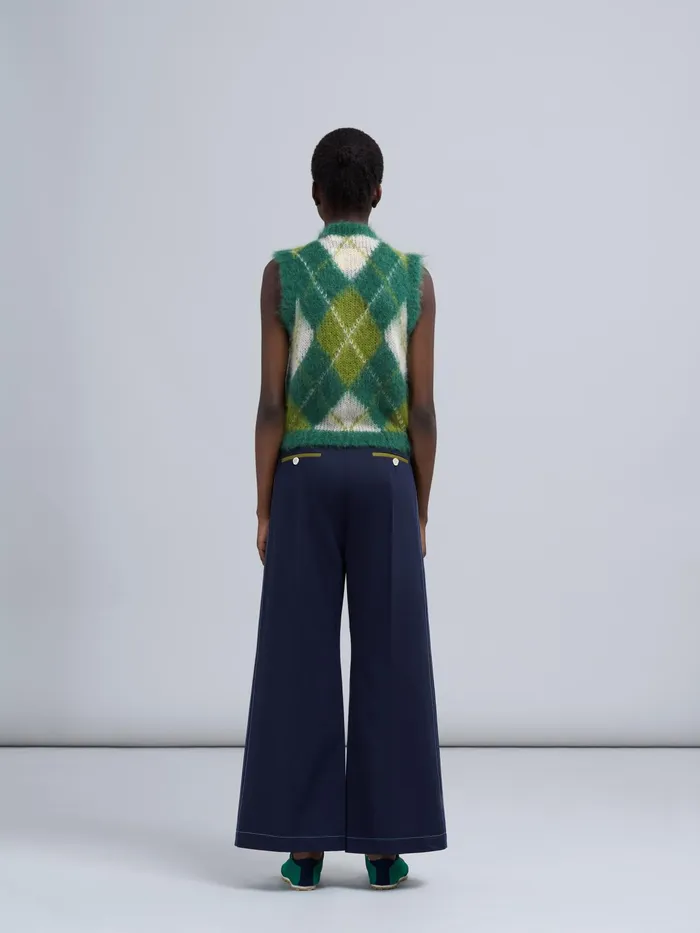 Marni Cotton Drill Trousers Deep Blue Womens Pants Marni Cotton Drill Trousers Deep Blue Womens Pants