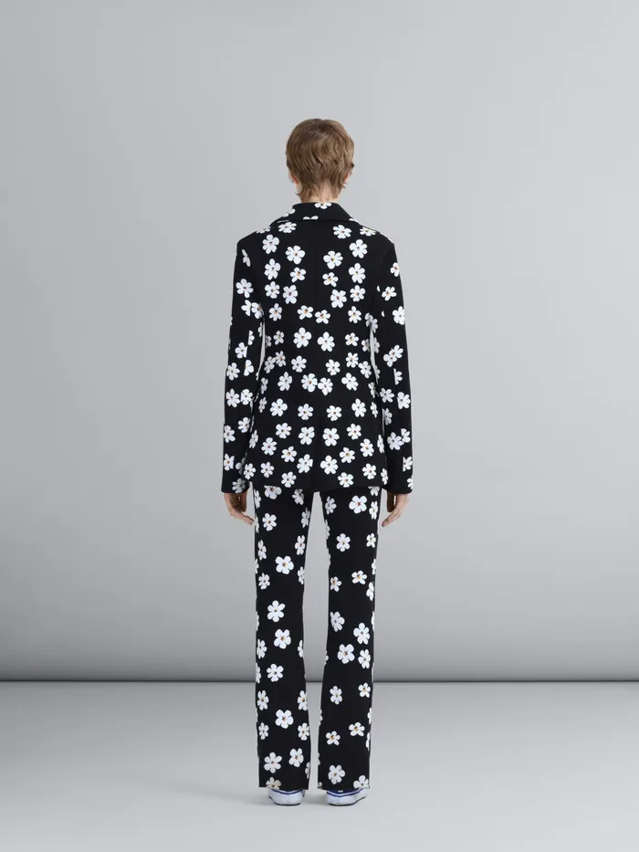 Marni Daisy Jacquard Blazer Black Womens Coats and Jackets Marni Daisy Jacquard Blazer Black Womens Coats and Jackets