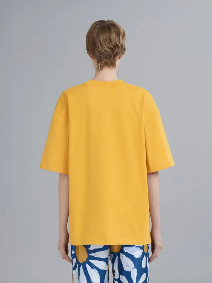 Marni Daisy Logo Print Yellow Jersey Tshirt Gold Womens Sweatshirts and TShirts Marni Daisy Logo Print Yellow Jersey Tshirt Gold Womens Sweatshirts and TShirts