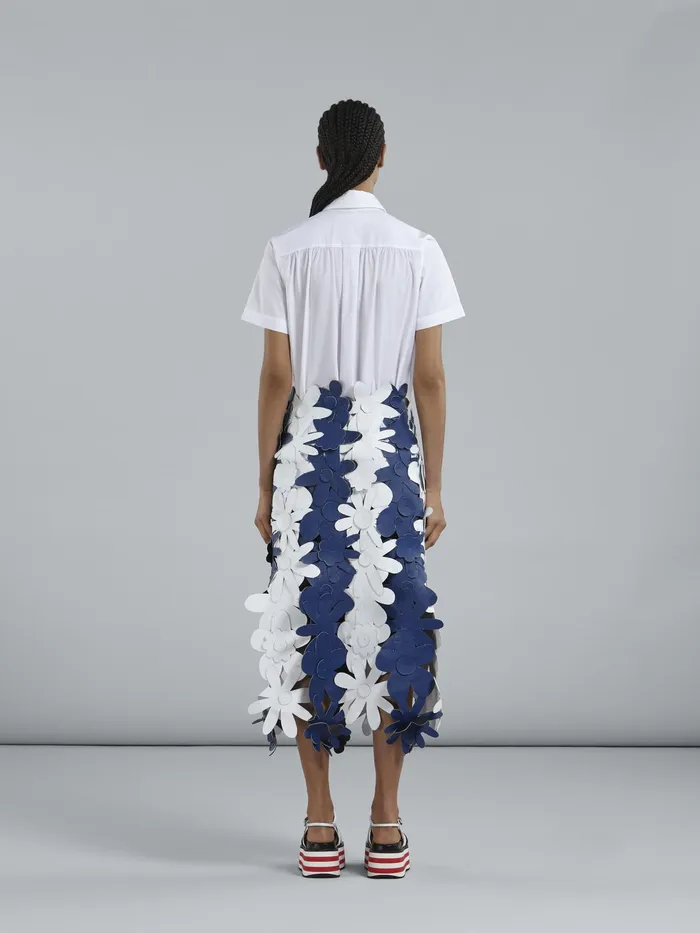 Marni Embroidered Leather Flowers Maxi Skirt Lily White Womens Skirts Marni Embroidered Leather Flowers Maxi Skirt Lily White Womens Skirts